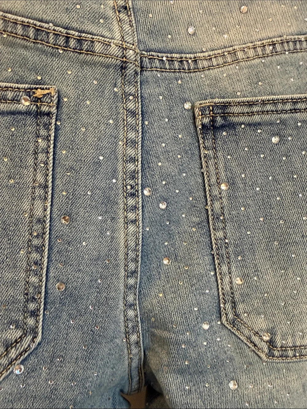 L/C  COLLECTION Light Wash Embellished Straight Jeans